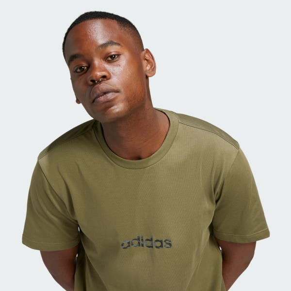 T-shirt graphisme linéaire camouflage Vert adidas adidas
