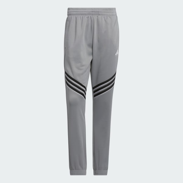 Grey Adidas Basketball Crazy Warm Fleece Pants