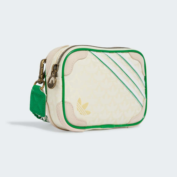 Blanco Mini Bolsa Airliner de Gamuza Trifolio Monogram Jacquard