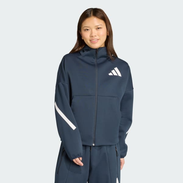 modrá Mikina adidas Z.N.E. Full-Zip