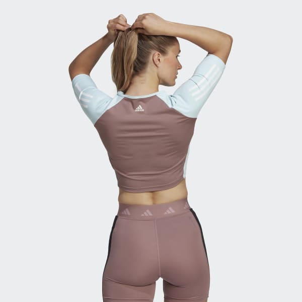 Paars Hyperglam Training Crop T-shirt BVR37