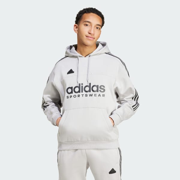 adidas House of Tiro Fleece Hoodie Grey adidas New Zealand