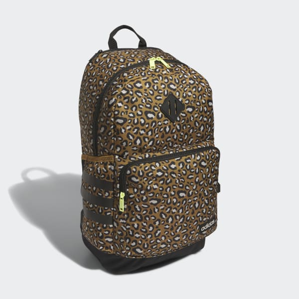Adidas Classic 3S 4 Backpack Cheetah Bronze Strata/Black/Pulse Lime Green
