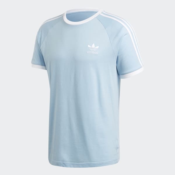 camiseta 3 stripes adidas azul