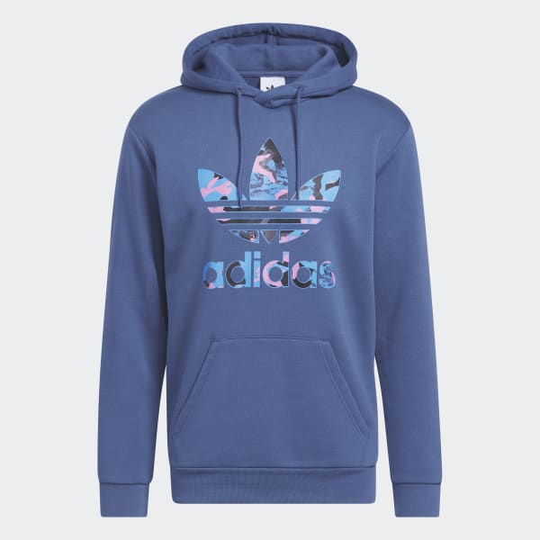 Bleu Sweat-shirt à capuche Camo Series Infill QY401