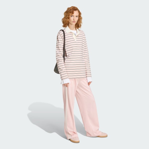 Rosado POLO STRIPED OVZD LS