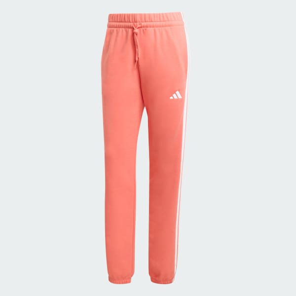Pink Essentials 3-Stripes French Terry Cuffed Pants
