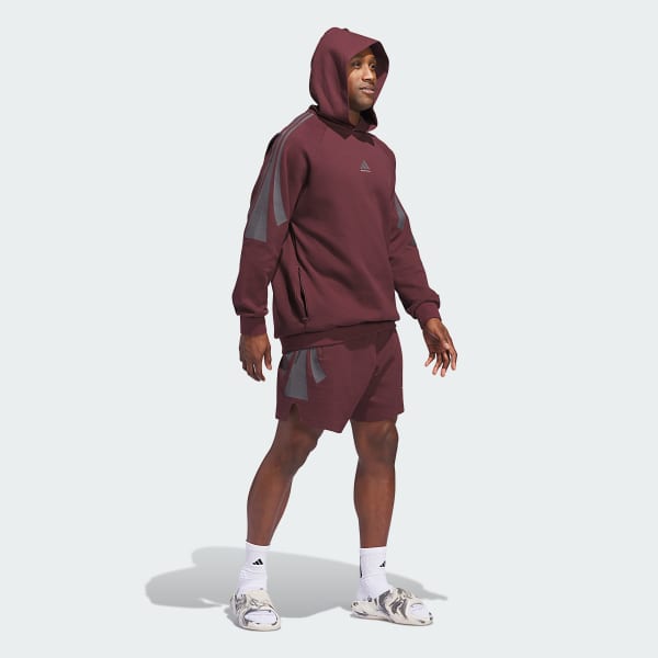 Burgundy adidas Basketball Spacer Shorts (Gender Neutral)