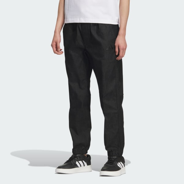 アディダス デニムジョガー レディース 黒　24サイズ adidas パンツ アディダス Lux AC ジョガー レディース
