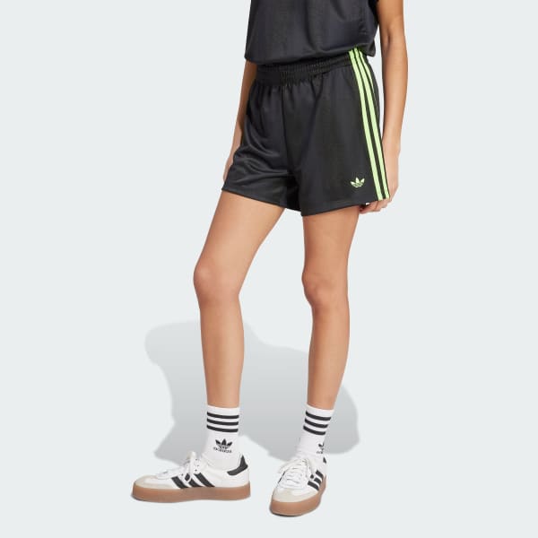 สีดำ กางเกงขาสั้นสำหรับกีฬาฟุตบอล Adicolor Football ผ้าแจ็คการ์ดพร้อมแถบ 3-Stripes