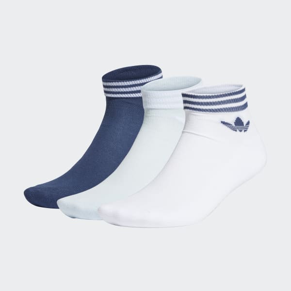 adidas Trefoil Ankle Socks (3 Pairs) in 