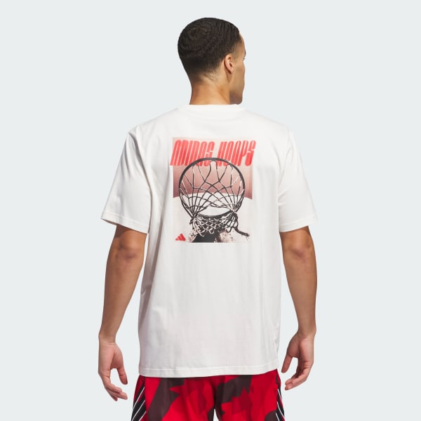 White adidas Hoops Graphic Tee