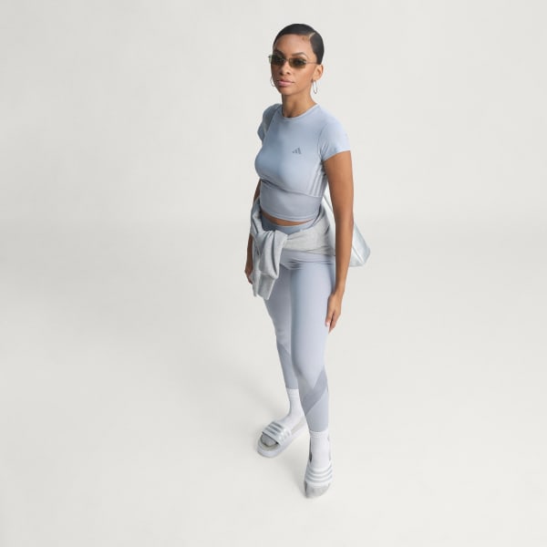 Grey Hyperglam Shine Baby Tee