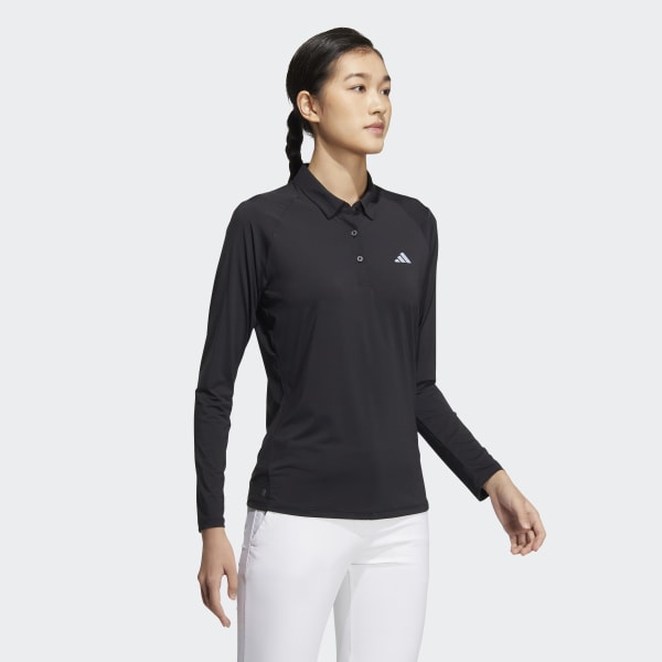 Black AEROREADY Lightweight Long Sleeve Polo Shirt