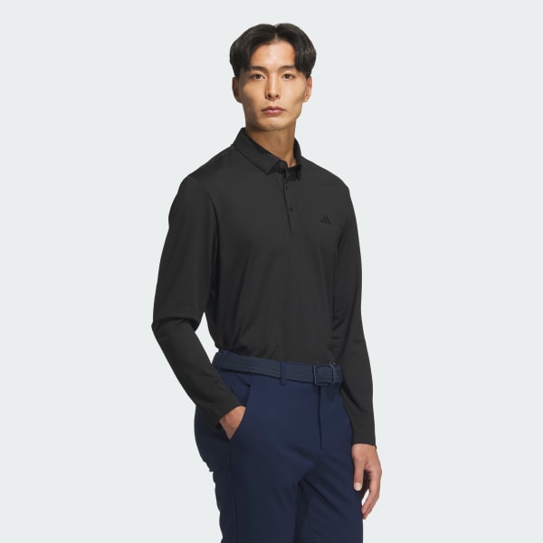 สีดำ เสื้อโปโลแขนยาว