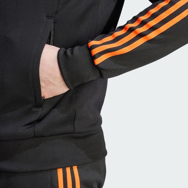Orange and on sale black adidas tracksuit