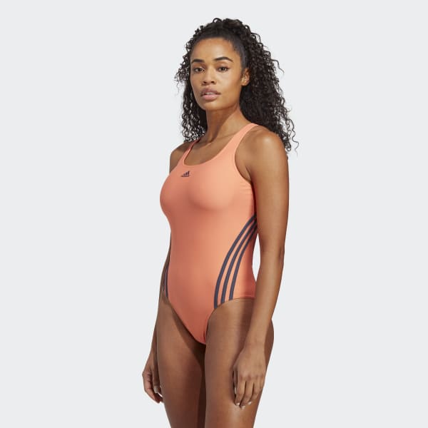 Orange adidas 3-Stripes Swimsuit
