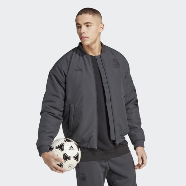 Szary Real Madrid Chinese Story Padded Jacket