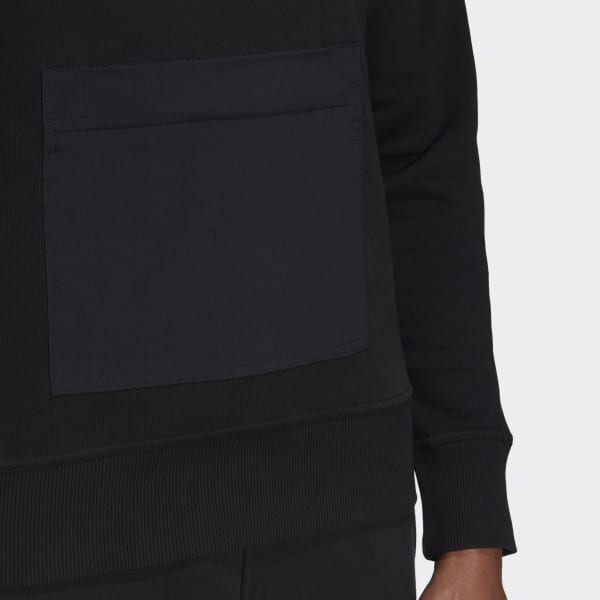 Zwart Essentials BrandLove Fleece Hoodie (Uniseks)