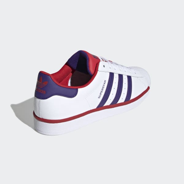 adidas superstar white purple scarlet