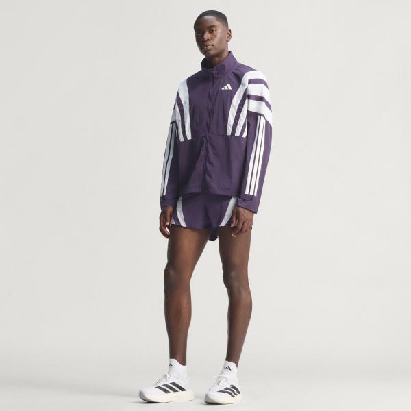 Ungu Jaket running Adizero NYC