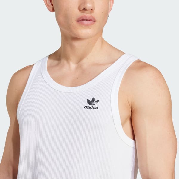 White adidas tank top mens top