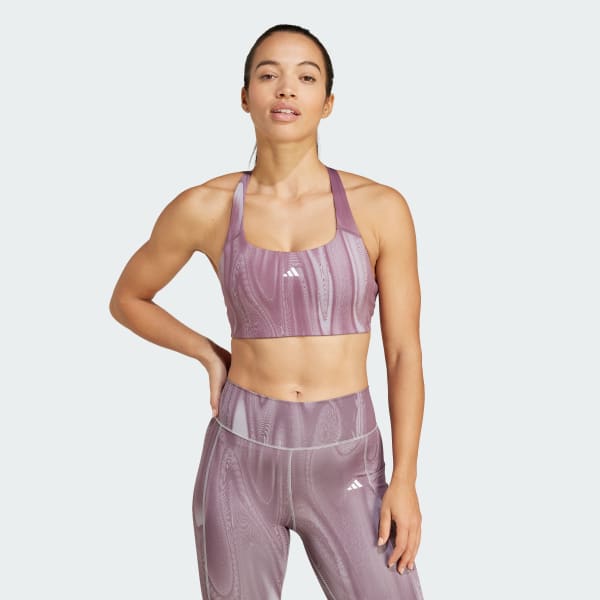grijs Powerimpact Training Medium-Support 3-Stripes Beha