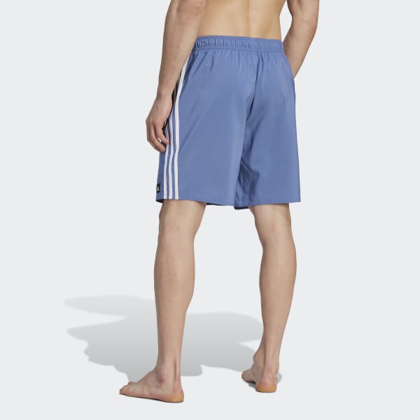 adidas 3-Stripes CLX Swim Shorts - Blue | adidas UK