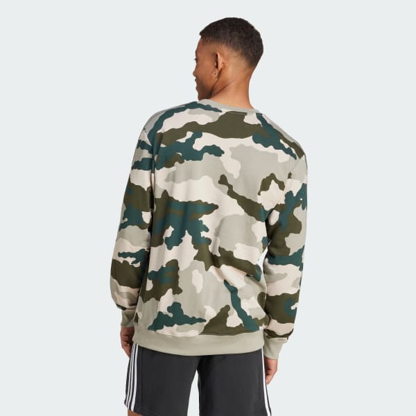 Green Seasonal Essentials Camouflage Sweatshirt