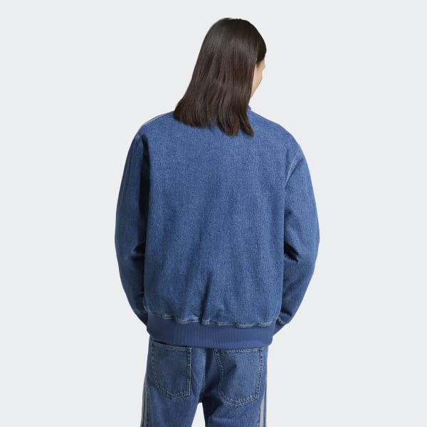 ジャケット・アウター Adidas DENIM FIREBIRD TRACKTOP JC6233 M adidas Adicolor Denim Firebird Track Top Medium Blue JC6233