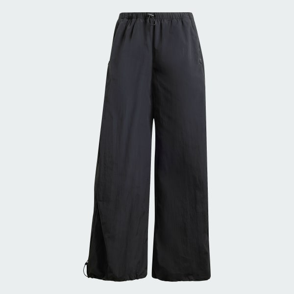 Black City Escape Woven Parachute Pants