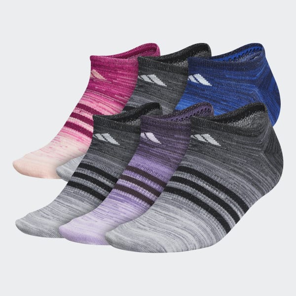adidas Superlite Multi Space Dye No-Show Socks 6 Pairs - Multicolor ...