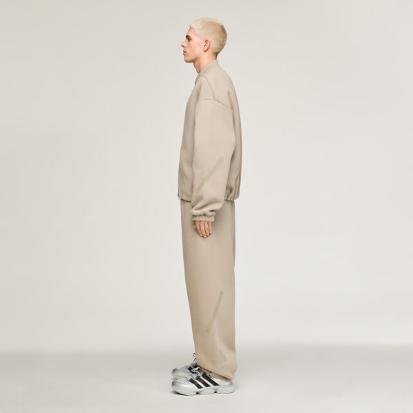 bézová Tepláková bunda adidas x entire studios Z.N.E. Uniform Full-Zip Knit