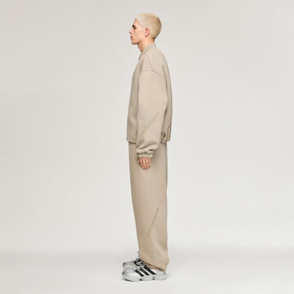 Beige adidas x entire studios Z.N.E. 유니폼 풀집 니트