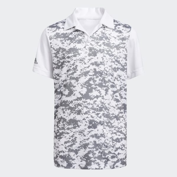 White Digital Camouflage Polo Shirt 22291