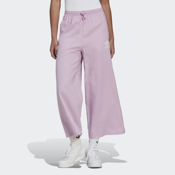 Petite Purple Satin Wide Leg Trousers  New Look