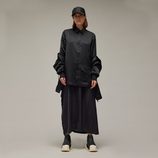 Black Y-3 Tech Seersucker Shirt