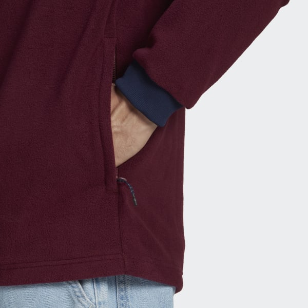 Burgundy Bunda Wander Hour Quarter-Snap Polar Fleece