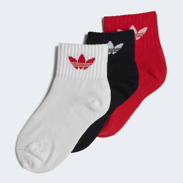 adidas Mid-Ankle Socks 3 Pairs - White | Free Shipping with adiClub ...