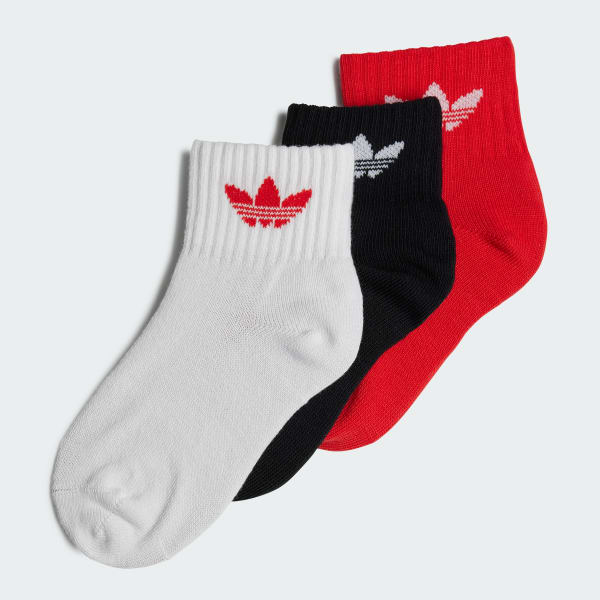 White Mid Ankle Sock 3 Pair Pack Kids