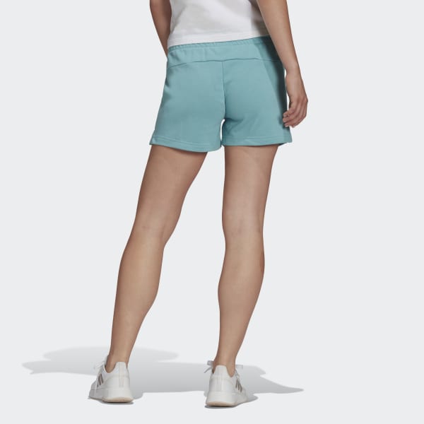 Turquoise Essentials Slim Logo Shorts