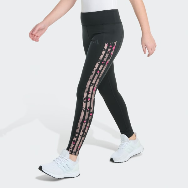 Black Detached Waistband Cell Phone Pocket 3-Stripe Legging
