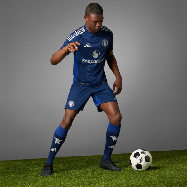 Blau Manchester United 24/25 Auswärtstrikot Authentic