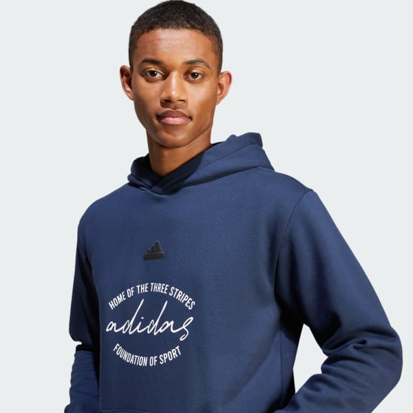 adidas Brand Love Fleece Hoodie - Blue | adidas Türkiye