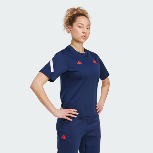 Blauw Frankrijk Travel T-shirt