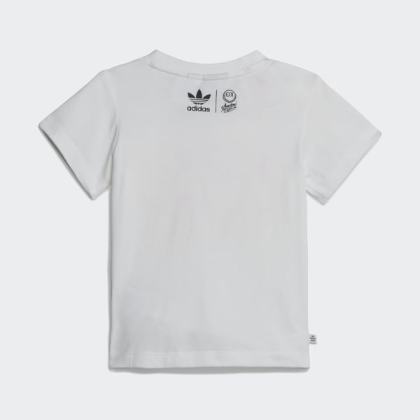 Wit adidas Originals x André Saraiva Short en T-shirt Set