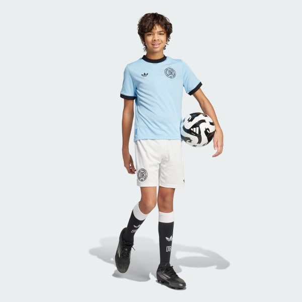 blauw Duitsland Anniversary Voetbalshirt Kids