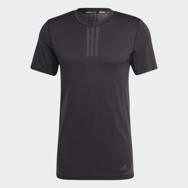 Black AEROKNIT Yoga Base Seamless Training Tee