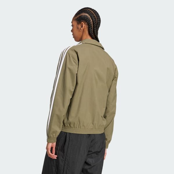 Green adidas Originals Woven Track Top