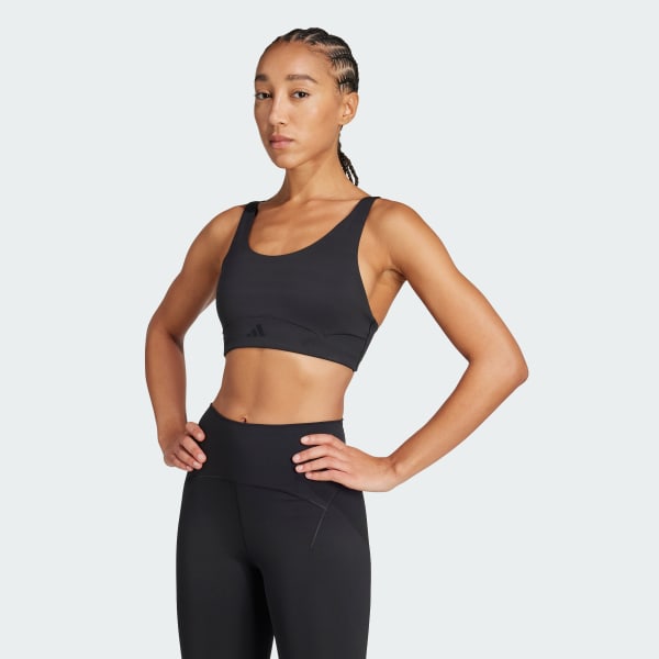 Đen Áo Bra Nâng Đỡ Vừa adidas All Me Luxe